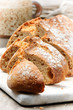 Close-up on sliced bread Close-up on sliced bread