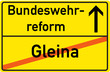 Schild Bundeswehrreform Gleina