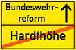 Schild Bundeswehrreform Hardthöhe