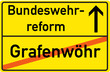 Schild Bundeswehrreform Grafenwöhr