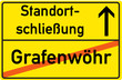 Schild Standortschließung Grafenwöhr