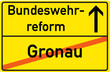 Schild Bundeswehrreform gronau
