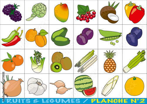 Vecteur : Fruits_et_Legumes_Planche_2 Fruits_et_Legumes_Planche_2