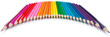 Assortment of color pencils isolated on white