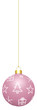 Boule de Noël rose avec motifs décoratifs Boule de Noël rose avec motifs décoratifs