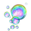 bulles avec reflets muticolor
