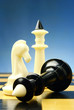 chess pieces on the board chess pieces on the board