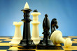 chess pieces on the board chess pieces on the board