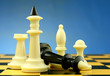 chess pieces on the board chess pieces on the board