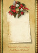 Vintage Christmas card with the wishes
