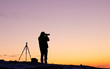 Naturfotograf bei der Arbeit