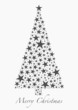 Christmastree gray stars