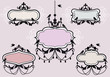 vintage frames, vector set