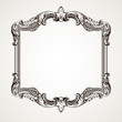Vector vintage border  frame engraving