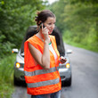 female driver calling for help