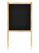 Empty blackboard  with wooden frame isolate on white background.