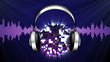 Headphones Disco Ball Background - HD1080