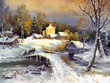 Rural landscape, oil on a canvas