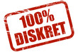 Grunge Stempel rot 100% DISKRET