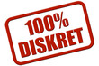 Stempel rot rel 100% DISKRET