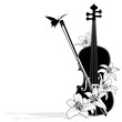 Vector floral musical composition