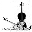 Vector floral musical composition