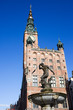 Town Hall and Neptune Statue in Gdansk