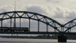 HD - Railway bridge. Electric train