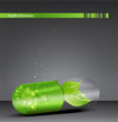 Vector: vector flyer for medical theme with a green pill and leaf vector flyer for medical theme with a green pill and leaf