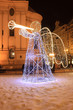 Christmas Mood on snowy Old Town Square, Prague, Czech Republic