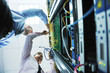it engineers in network server room it engineers in network server room