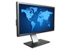 Computor LCD Monitor with blue world map isolated on white backg