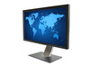 Computor LCD Monitor with blue world map isolated on white backg