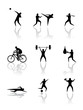 Sports. People silhouettes