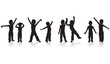 children playing silhouettes