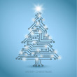 Vector christmas tree from digital electronic circuit Vector christmas tree from digital electronic circuit