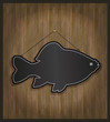 Blackboard fish card