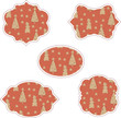 Winter vintage stickers