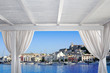 Ibiza town view from white gazebo Ibiza town view from white gazebo