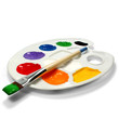 Foto: Malpalette mit Pinsel 1 Malpalette mit Pinsel 1