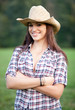 Beautiful smiling cowgirl