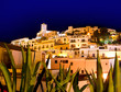 Ibiza Dalt Vila downtown in night lights Ibiza Dalt Vila downtown in night lights