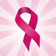 Breast cancer ribbon vector illustration. Woman solidarity.