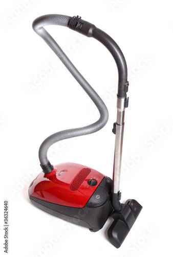 Photo: Vacuum cleaner isolated on white background Vacuum cleaner isolated on white background