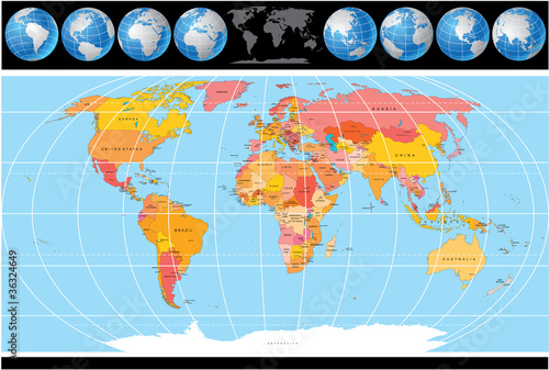 Vector: Complete Vector World Map Complete Vector World Map