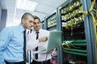 it engineers in network server room