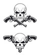 Skull with guns