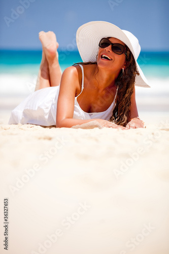 Photo: Beautiful beach woman Beautiful beach woman