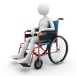 Handicapped person in wheelchair Handicapped person in wheelchair