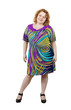 ugly woman  over white background